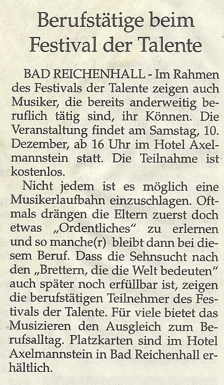 Festival der Talente