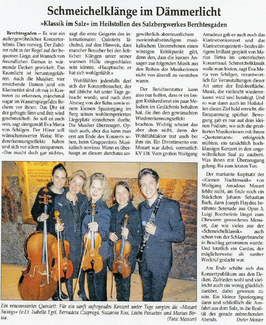 Presse Salz im Heilstollen